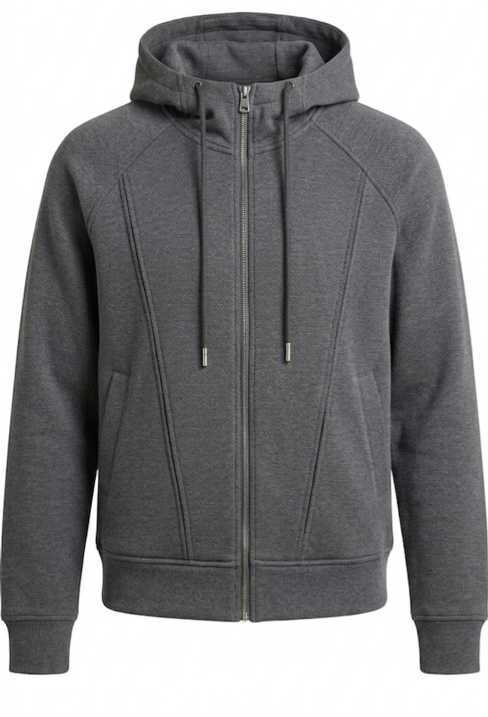 FUERTE Deconstructed Zip Hoodie – Relaxed Streetwear