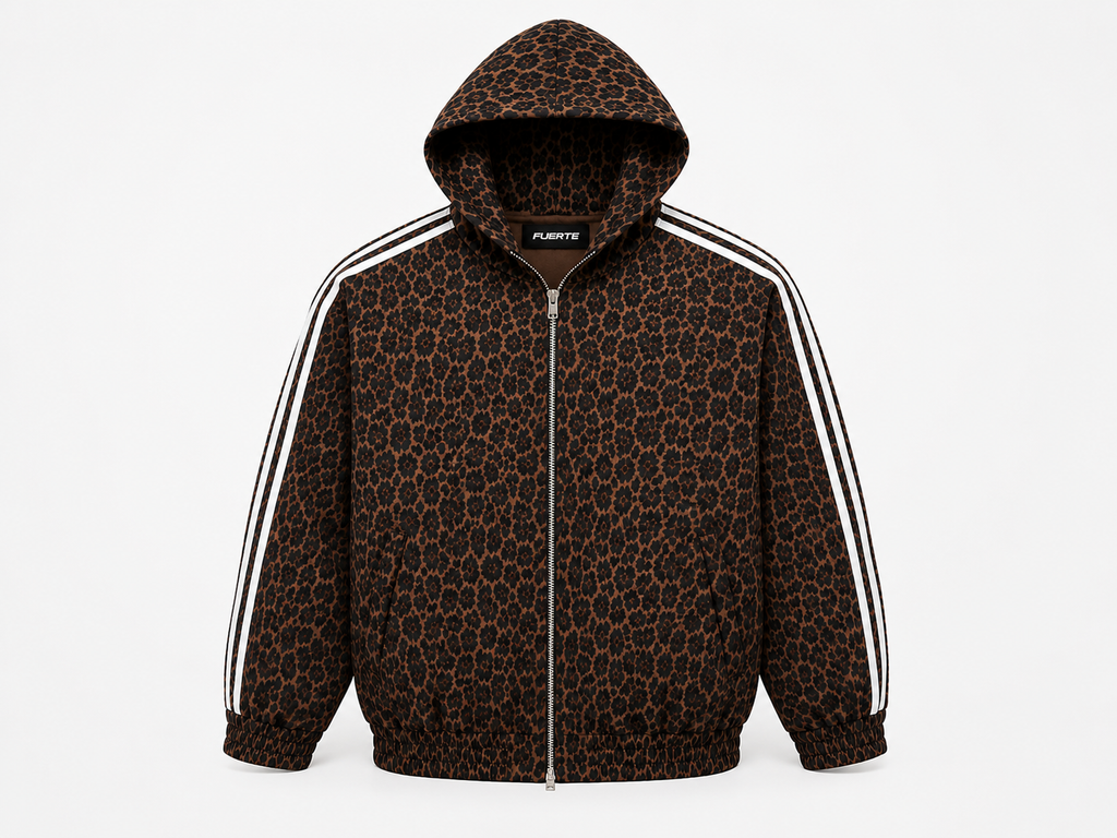 FUERTE Leopard Full-Zip Hoodie