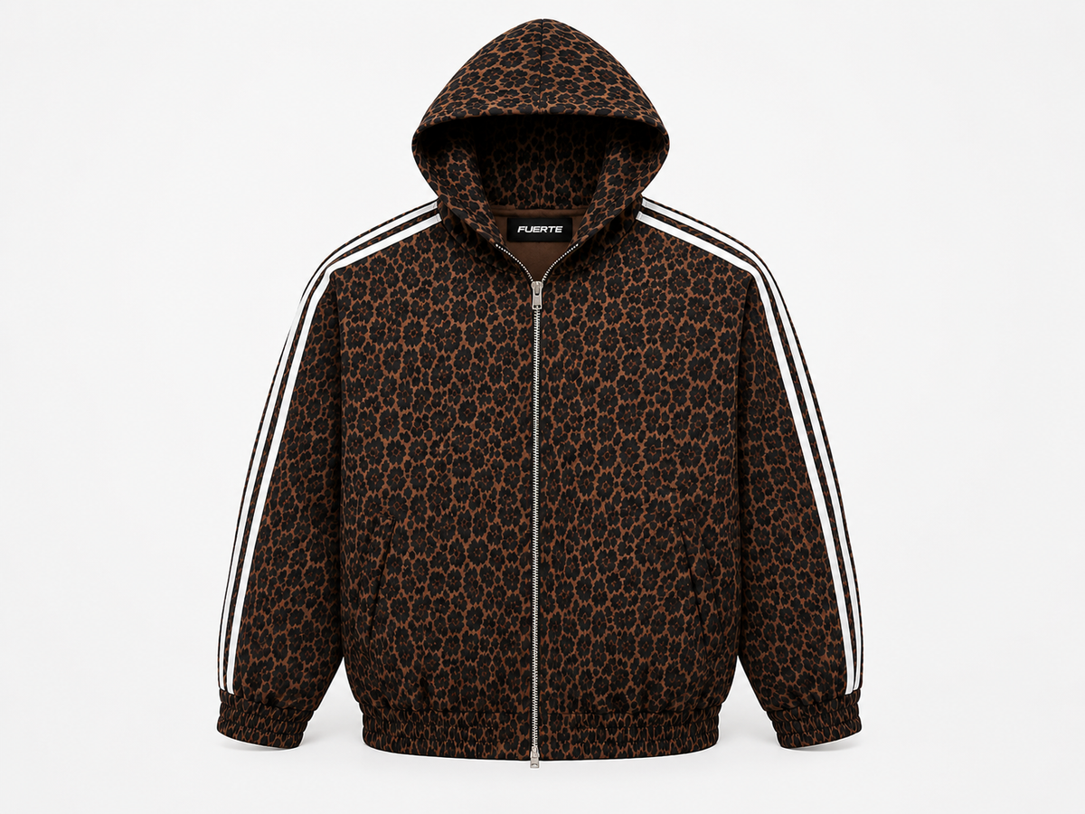 FUERTE Leopard Full-Zip Hoodie